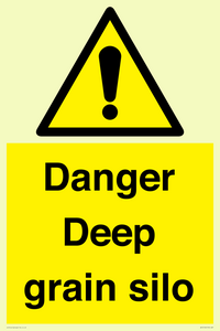 Danger Deep grain silo